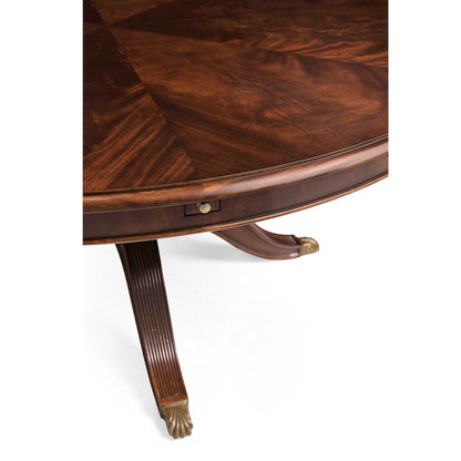 Jonathan Charles Fine Furniture - Mahogany Extending Circular Dining Table with Storage Cabinet for Leaves 66" - 493070-66D-MAH view 12