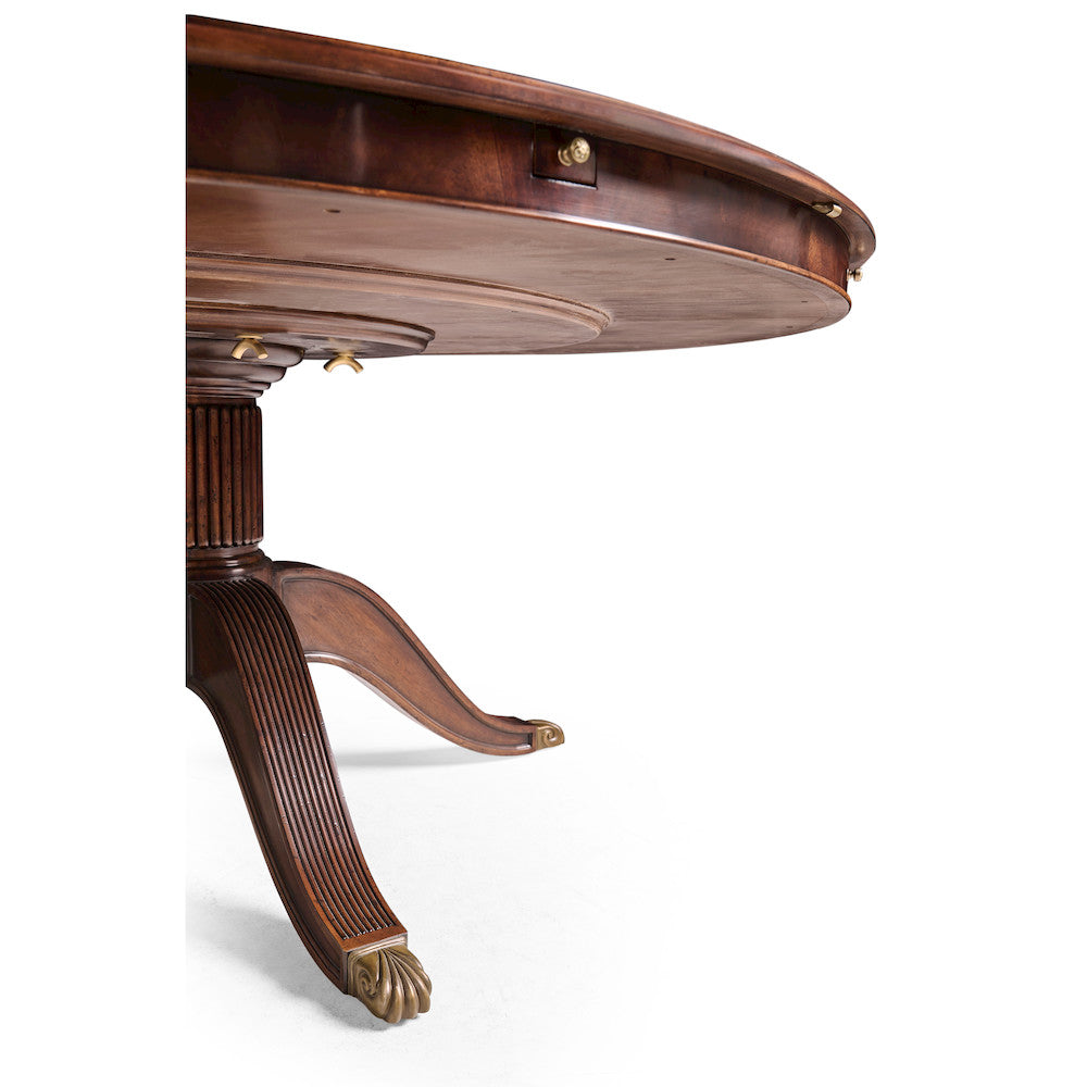 Jonathan Charles Fine Furniture - Mahogany Extending Circular Dining Table with Storage Cabinet for Leaves 66" - 493070-66D-MAH view 13