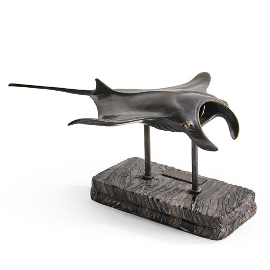 Jonathan Charles Fine Furniture - Manta Ray Bronze Statue with Marble Base - 496215-DRB view 1