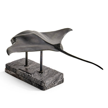 Jonathan Charles Fine Furniture - Manta Ray Bronze Statue with Marble Base - 496215-DRB view 6