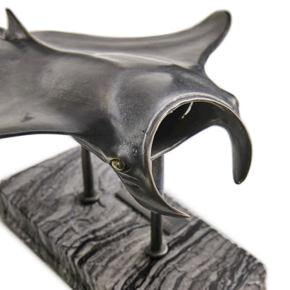Jonathan Charles Fine Furniture - Manta Ray Bronze Statue with Marble Base - 496215-DRB view 7
