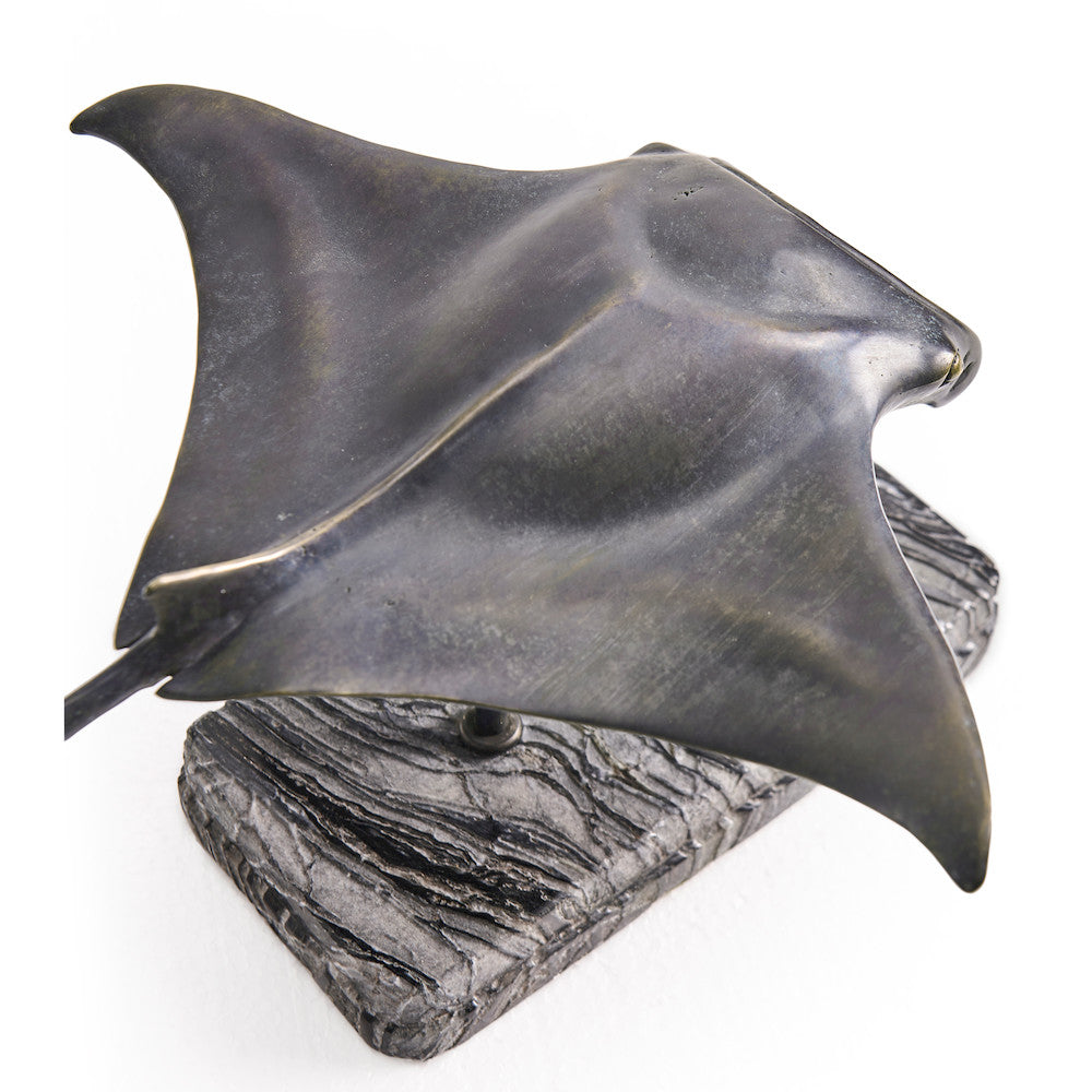 Jonathan Charles Fine Furniture - Manta Ray Bronze Statue with Marble Base - 496215-DRB view 9