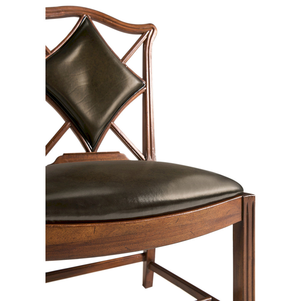 Jonathan Charles Fine Furniture - Playing Card "Diamond" Side Chair - 493362-SC-WAL-L007 view 7