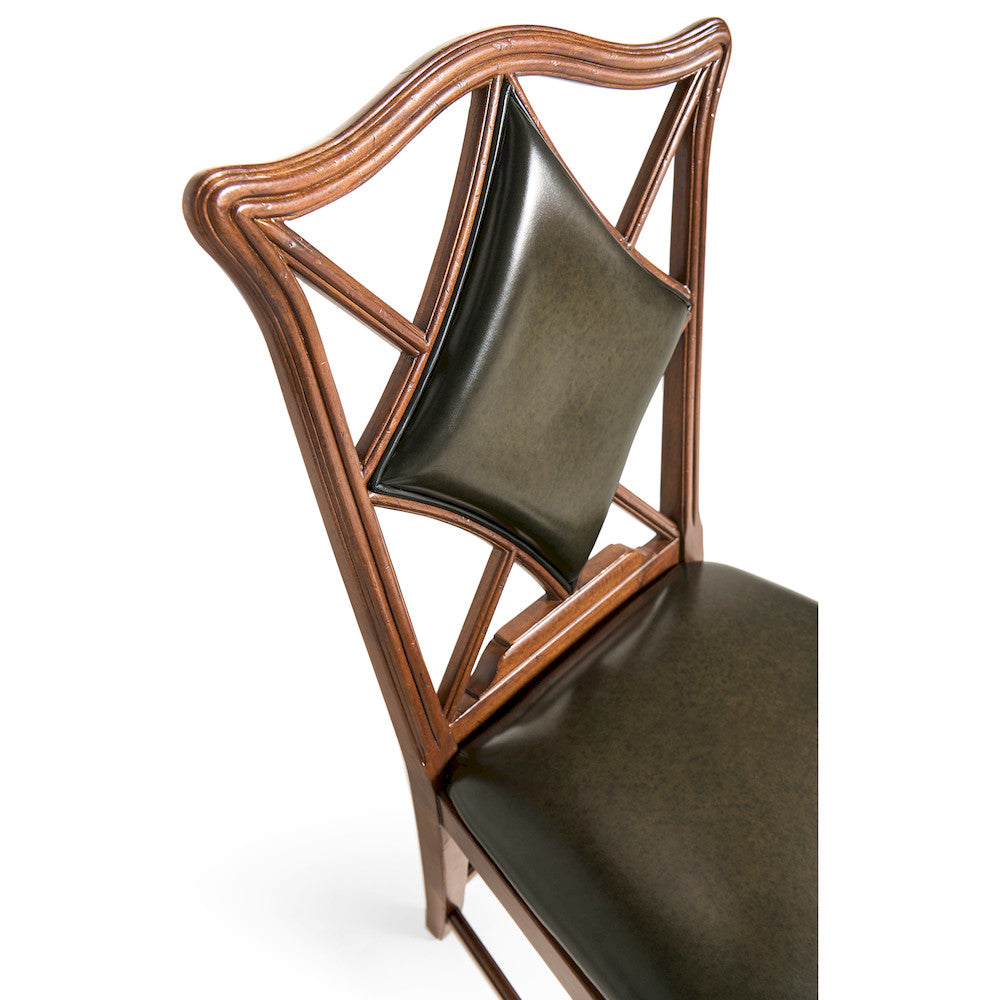 Jonathan Charles Fine Furniture - Playing Card "Diamond" Side Chair - 493362-SC-WAL-L007 view 8