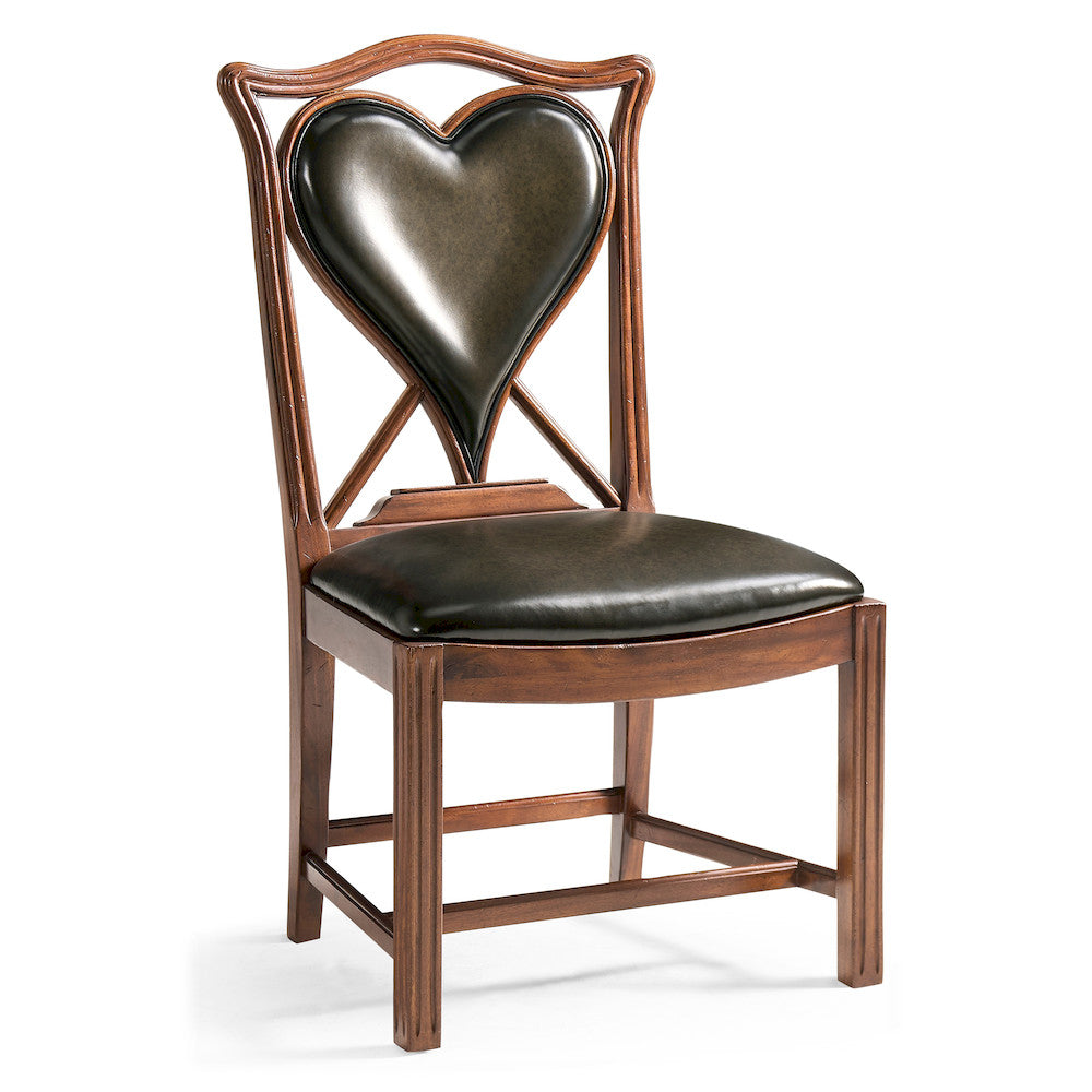 Jonathan Charles Fine Furniture - Playing Card "Heart" Side Chair - 493359-SC-WAL-L007 view 1