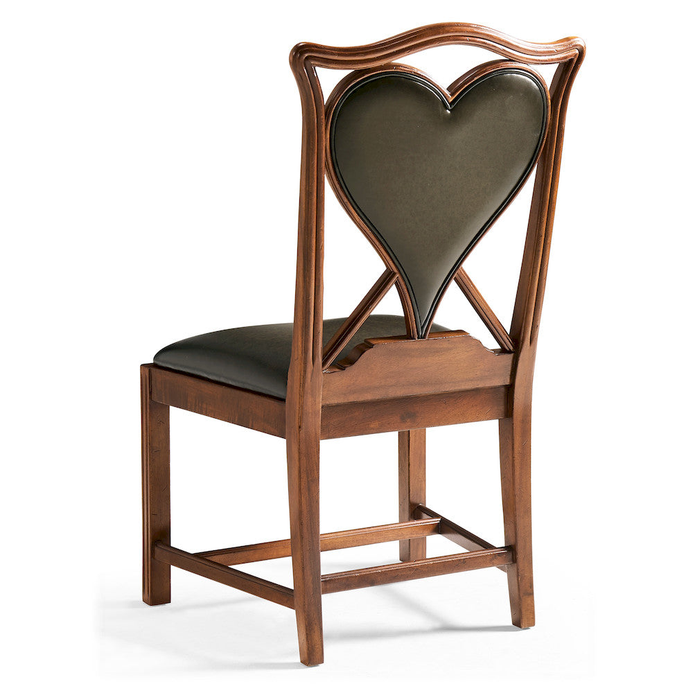 Jonathan Charles Fine Furniture - Playing Card "Heart" Side Chair - 493359-SC-WAL-L007 view 3