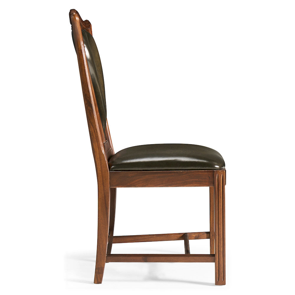 Jonathan Charles Fine Furniture - Playing Card "Heart" Side Chair - 493359-SC-WAL-L007 view 4