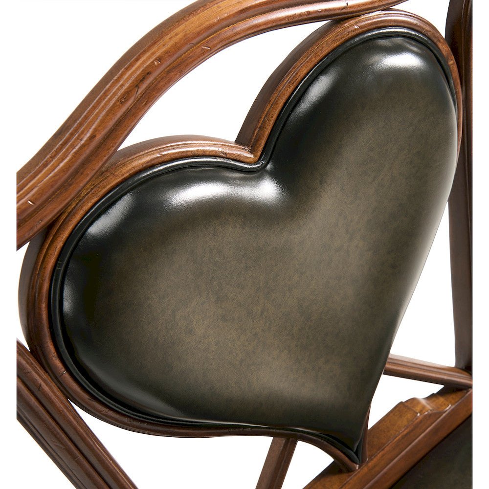 Jonathan Charles Fine Furniture - Playing Card "Heart" Side Chair - 493359-SC-WAL-L007 view 5