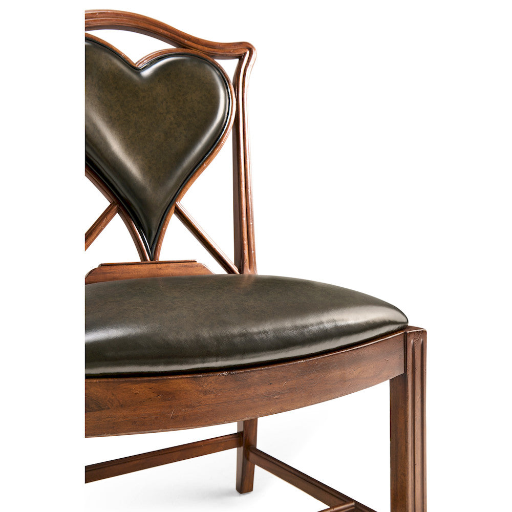 Jonathan Charles Fine Furniture - Playing Card "Heart" Side Chair - 493359-SC-WAL-L007 view 7