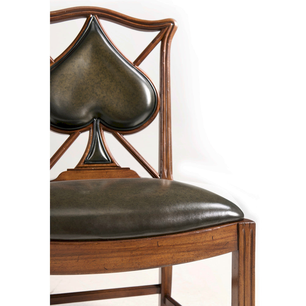 Jonathan Charles Fine Furniture - Playing Card "Spade" Side Chair - 493361-SC-WAL-L007 view 5