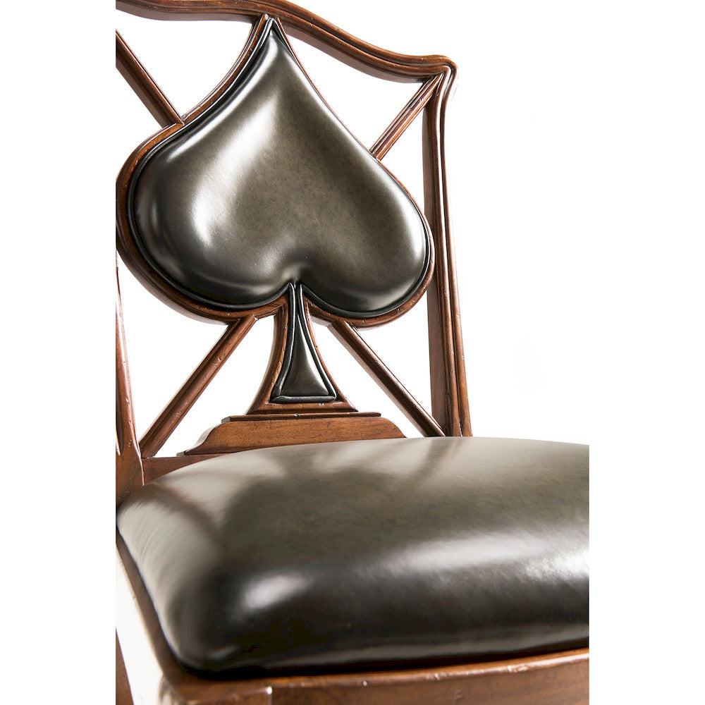 Jonathan Charles Fine Furniture - Playing Card "Spade" Side Chair - 493361-SC-WAL-L007 view 6