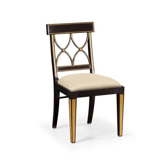 Jonathan Charles Fine Furniture - Regency Black Painted Curved Back Side Chair - 494347-SC-EBF-F001 view 1
