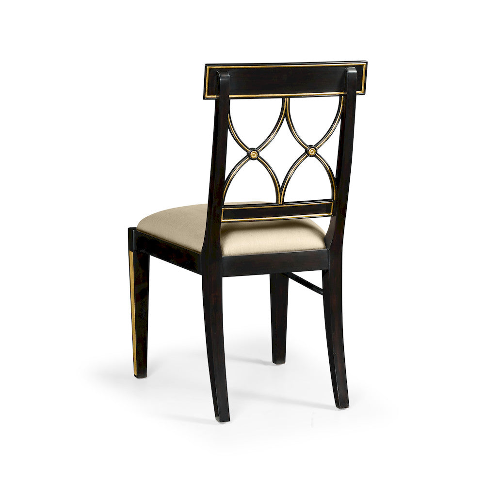 Jonathan Charles Fine Furniture - Regency Black Painted Curved Back Side Chair - 494347-SC-EBF-F001 view 2