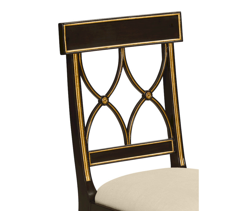 Jonathan Charles Fine Furniture - Regency Black Painted Curved Back Side Chair - 494347-SC-EBF-F001 view 3