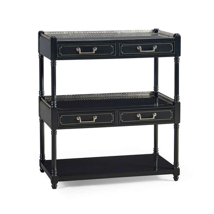 Jonathan Charles Fine Furniture - Reimagined Flux Lacquer Etagere - 492442-BLA veiw 1