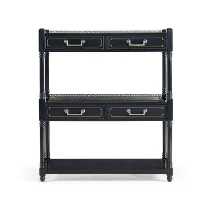 Jonathan Charles Fine Furniture - Reimagined Flux Lacquer Etagere - 492442-BLA veiw 3