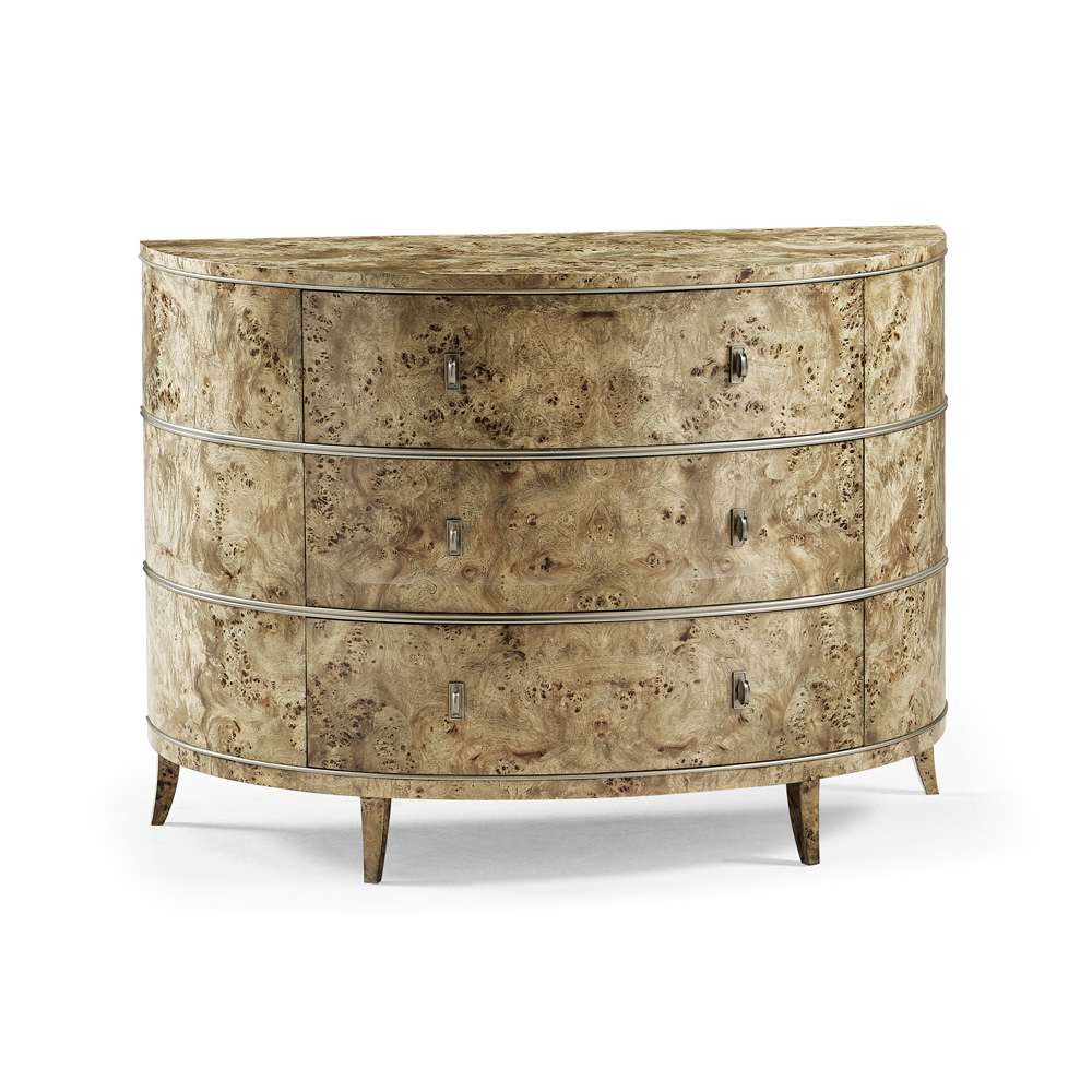 Jonathan Charles Fine Furniture - Reimagined Fulgurite Mappa Burl Demilune - 496007-BGA veiw 1