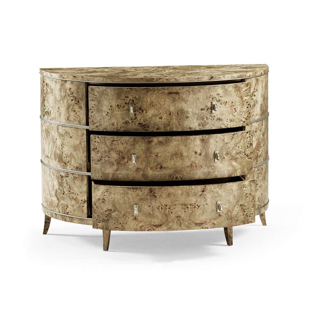 Jonathan Charles Fine Furniture - Reimagined Fulgurite Mappa Burl Demilune - 496007-BGA veiw 2