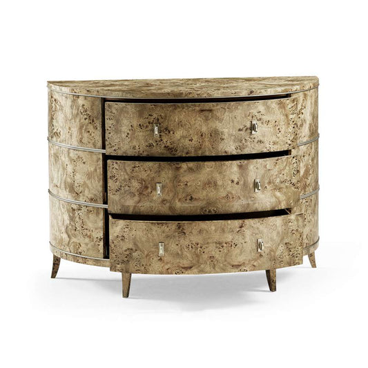 Jonathan Charles Fine Furniture - Reimagined Fulgurite Mappa Burl Demilune - 496007-BGA veiw 2