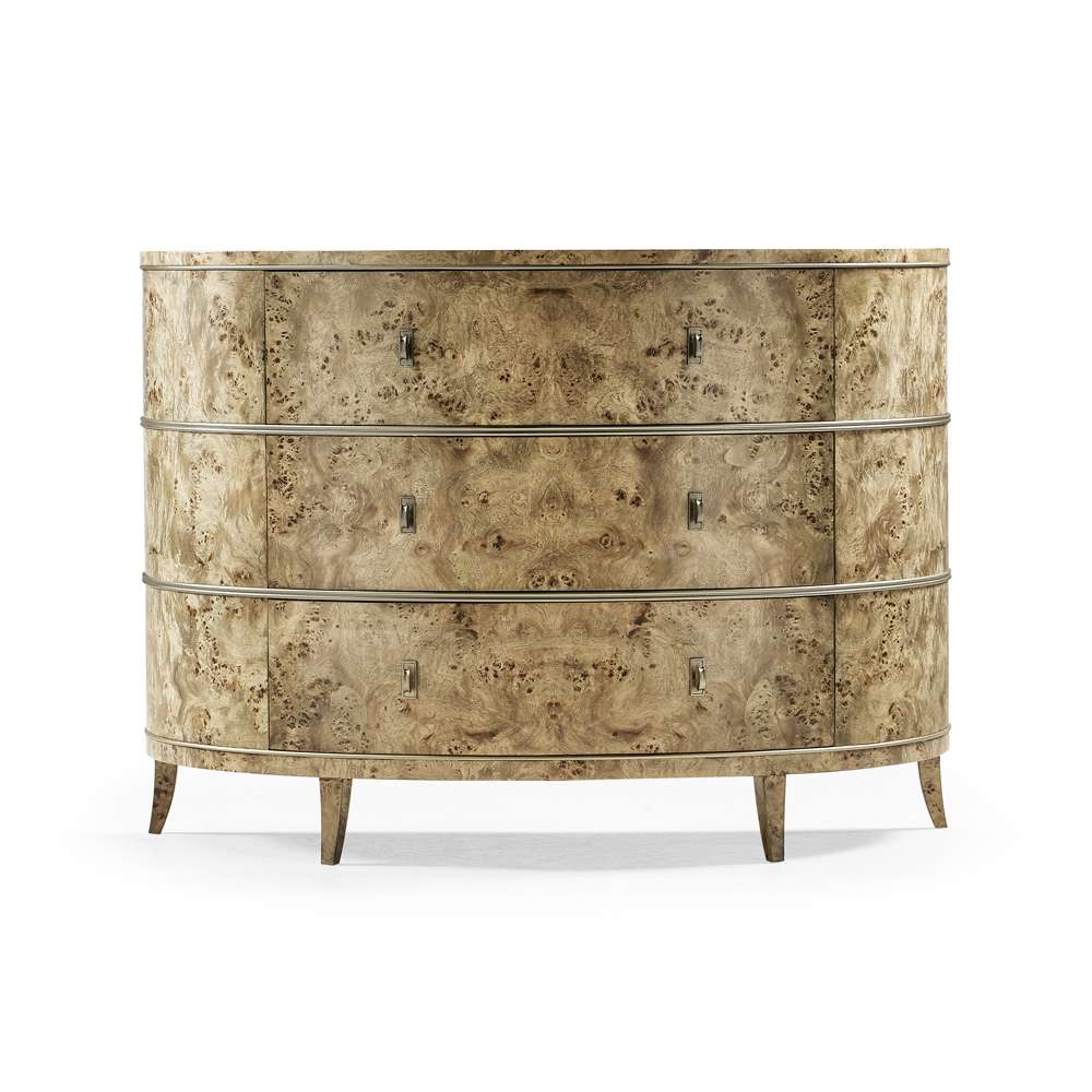 Jonathan Charles Fine Furniture - Reimagined Fulgurite Mappa Burl Demilune - 496007-BGA veiw 3