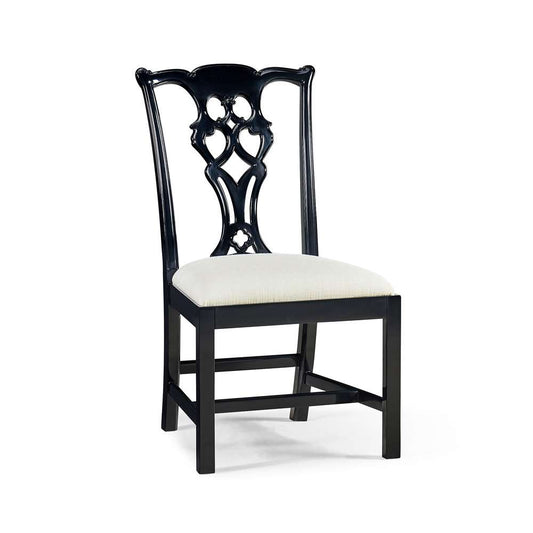 Jonathan Charles Fine Furniture - Reimagined Spark Chippendale Black Side Chair - 493330-SC-BLA-F053 veiw 1