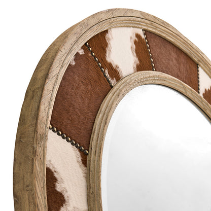 Jonathan Charles Fine Furniture - Sagehill Round Hide Mirror - 491264-TGO view 3