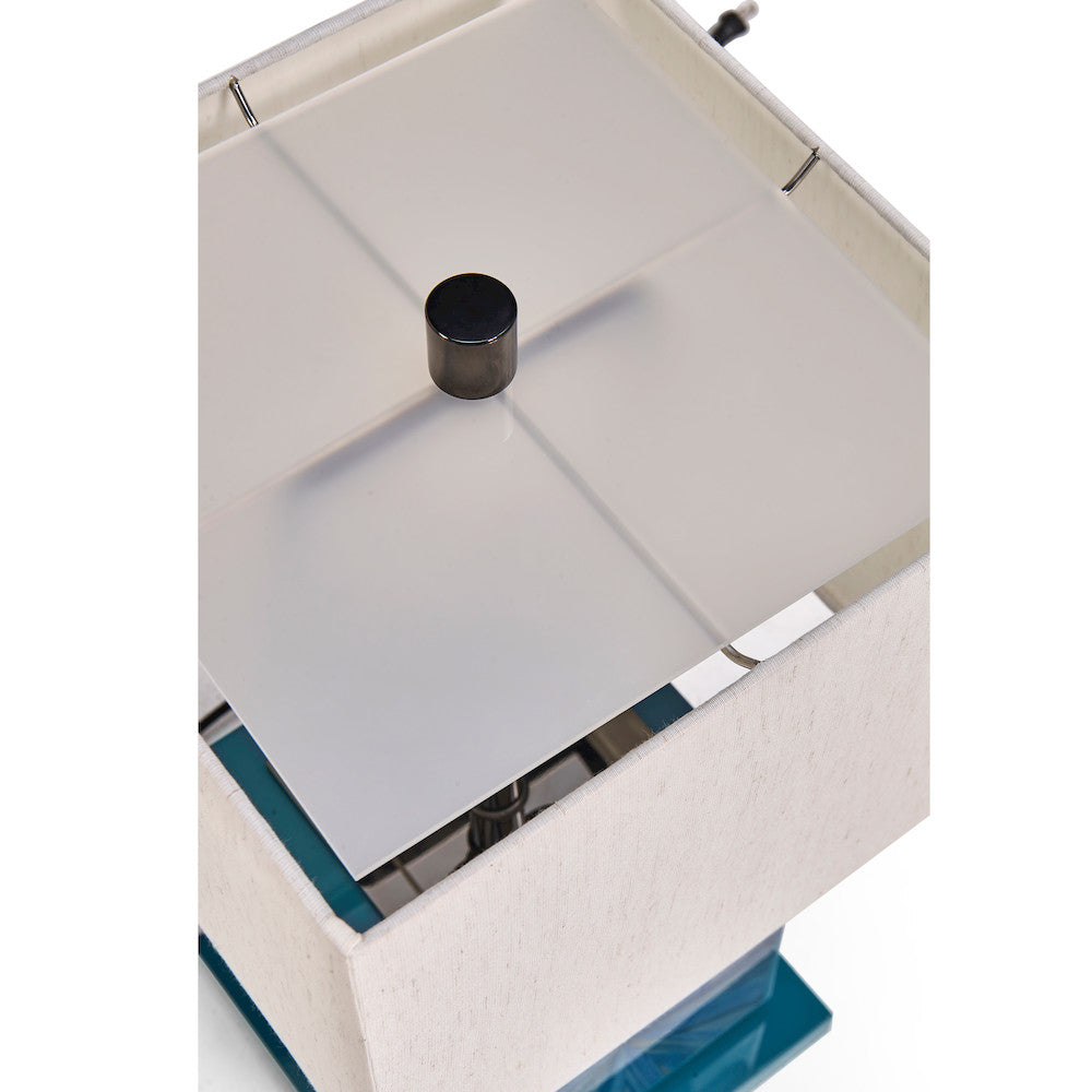 Jonathan Charles Fine Furniture - Sapphire Cube Table Lamp - 500575-ABS view 5