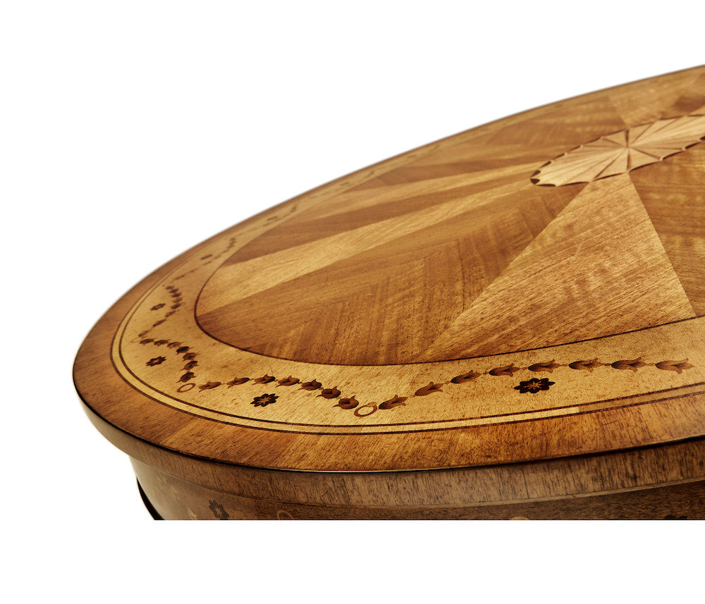 Jonathan Charles Fine Furniture - Sheraton Satinwood Oval Coffee Table - 492661-SAL view 3