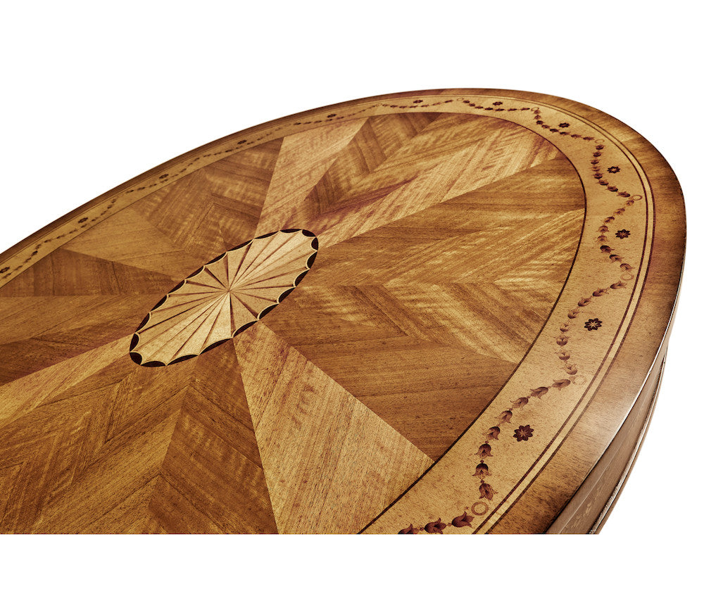Jonathan Charles Fine Furniture - Sheraton Satinwood Oval Coffee Table - 492661-SAL view 5