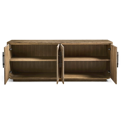 Jonathan Charles Fine Furniture - Stone Ridge Leather Credenza Light - 491279-TLA view 4