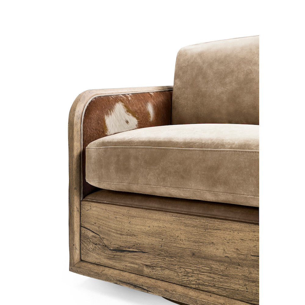 Jonathan Charles Fine Furniture - Stone Ridge Leather & Hide Swivel Occasional Chair Light - 491280-TLA-L045 view 7