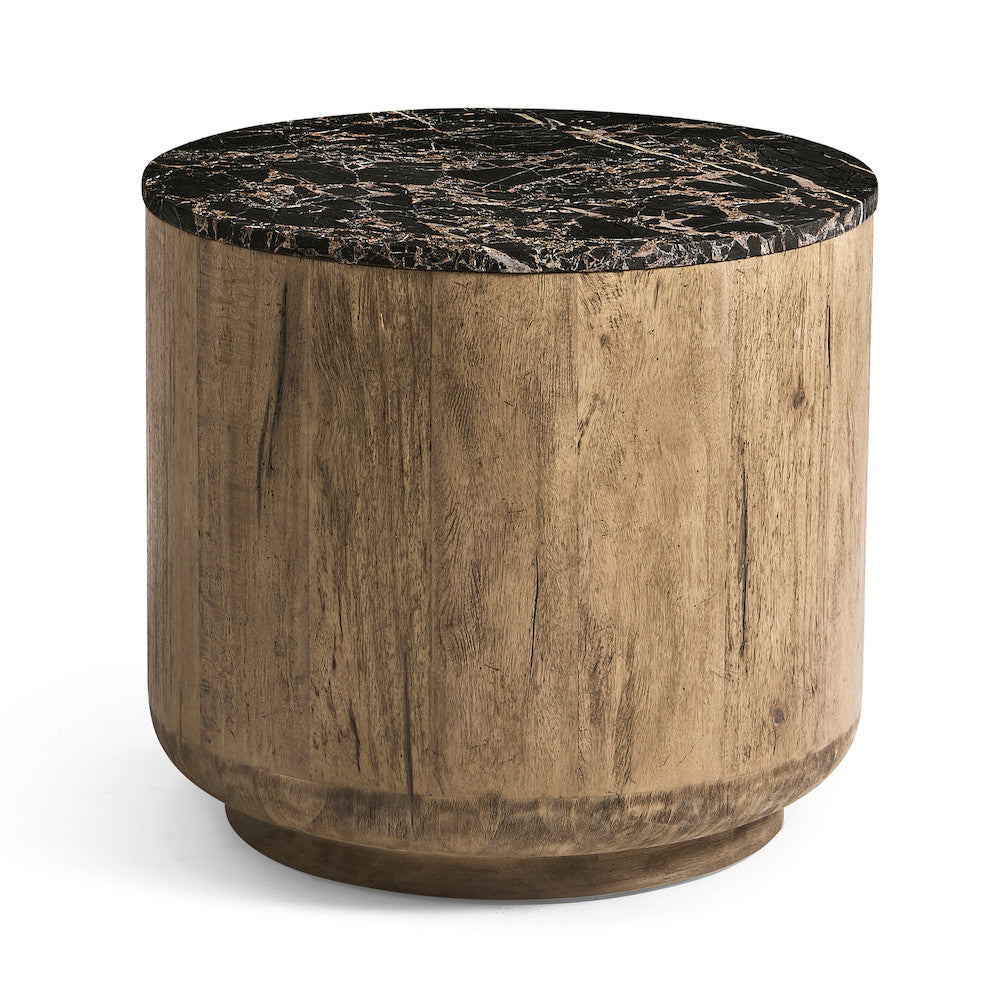 Jonathan Charles Fine Furniture - Stone Ridge Marble Round Side Table Light - 491278-TLA view 1