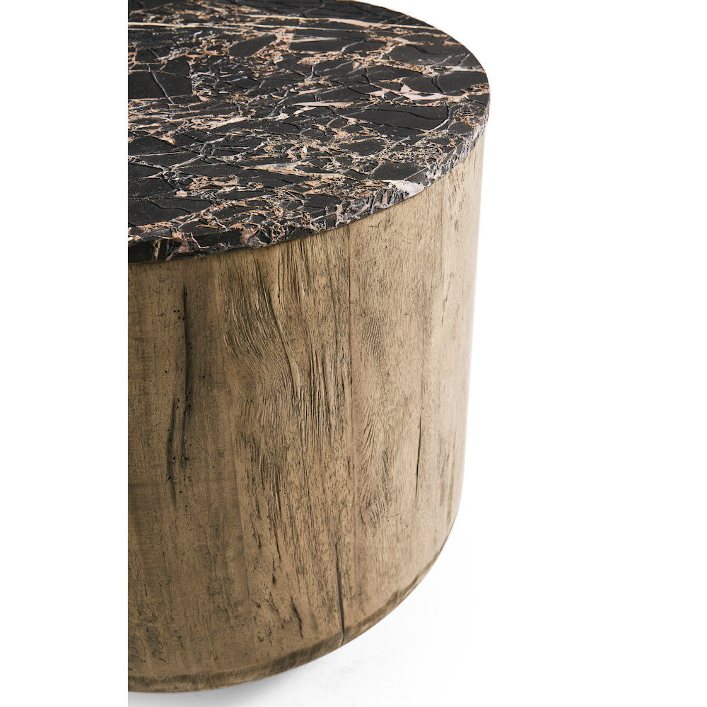 Jonathan Charles Fine Furniture - Stone Ridge Marble Round Side Table Light - 491278-TLA view 4
