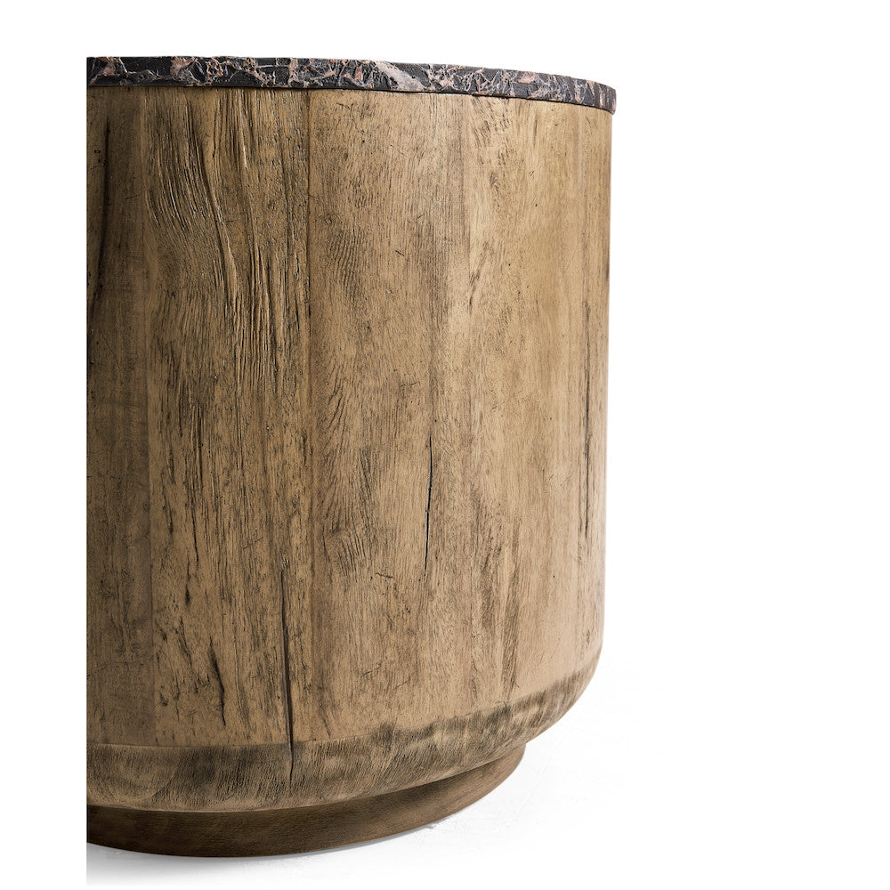 Jonathan Charles Fine Furniture - Stone Ridge Marble Round Side Table Light - 491278-TLA view 6