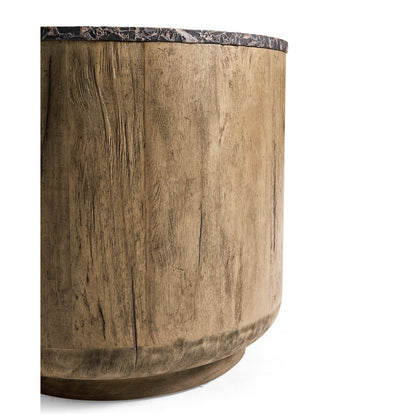 Jonathan Charles Fine Furniture - Stone Ridge Marble Round Side Table Light - 491278-TLA view 6