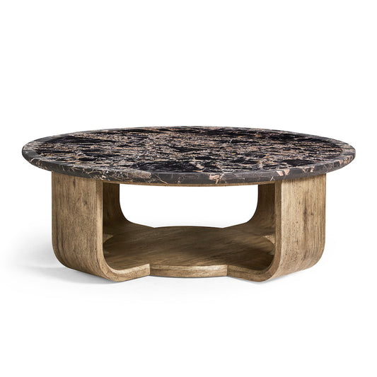 Jonathan Charles Fine Furniture - Stone Ridge Round Marble Cocktail Table Light - 491281-TLA view 2