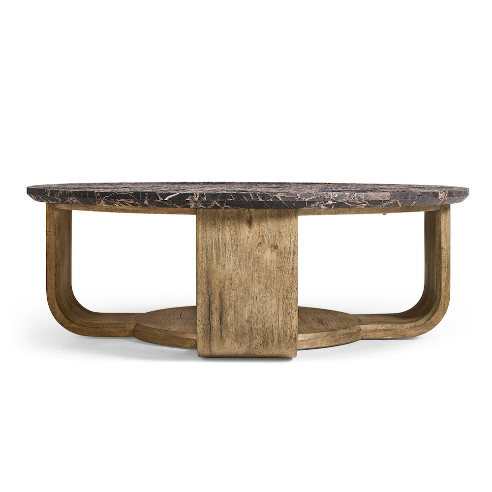 Jonathan Charles Fine Furniture - Stone Ridge Round Marble Cocktail Table Light - 491281-TLA view 3
