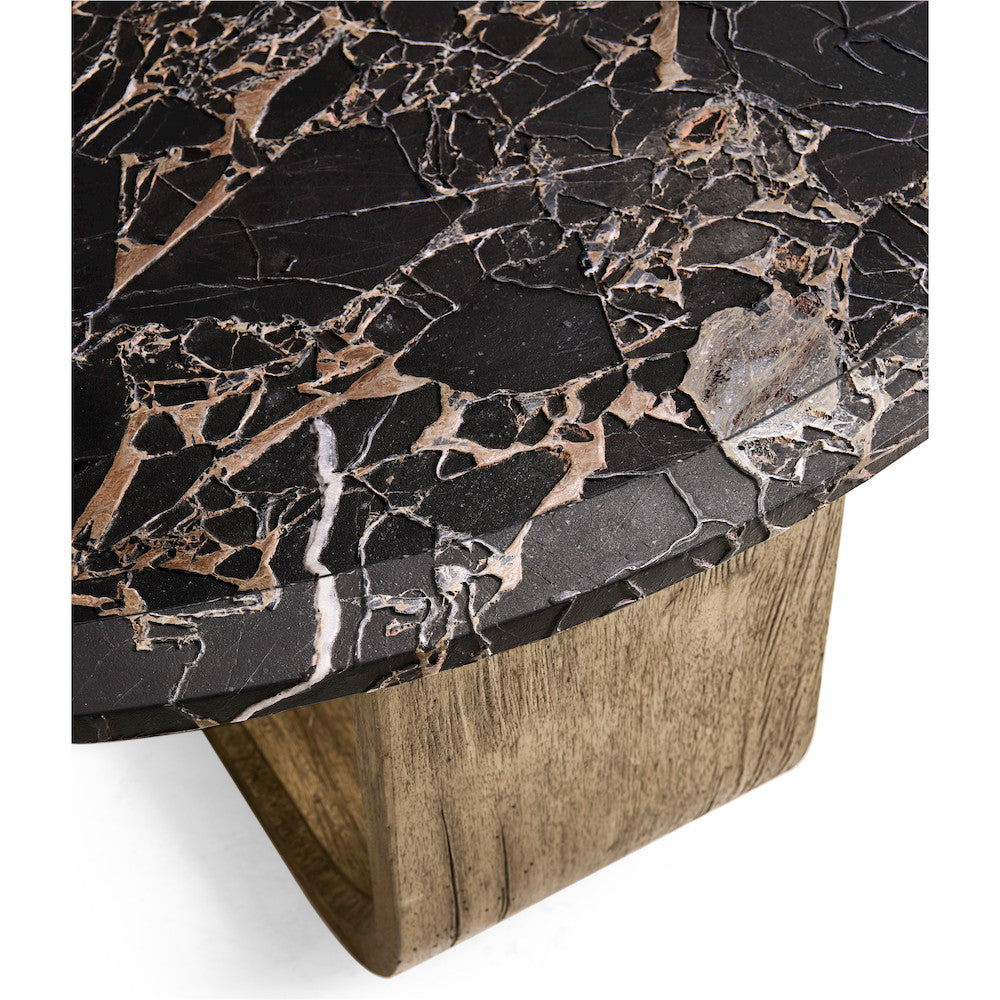 Jonathan Charles Fine Furniture - Stone Ridge Round Marble Cocktail Table Light - 491281-TLA view 5