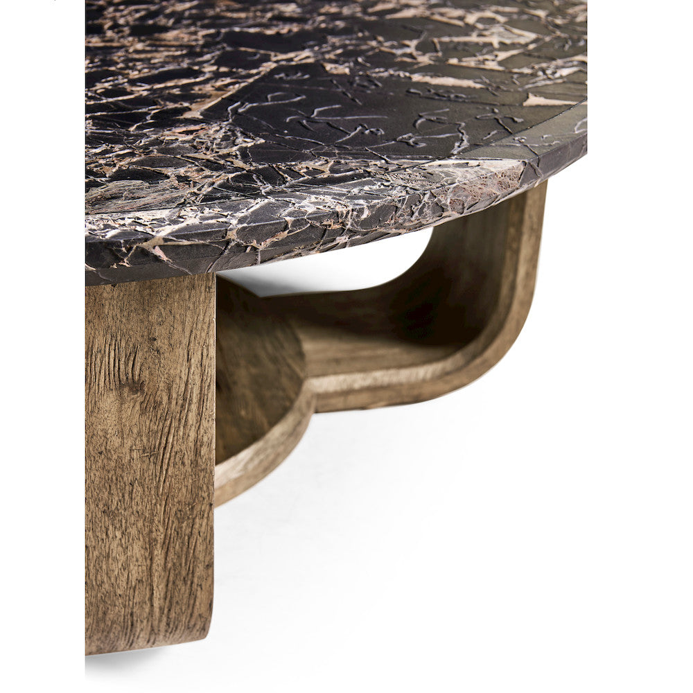 Jonathan Charles Fine Furniture - Stone Ridge Round Marble Cocktail Table Light - 491281-TLA view 6