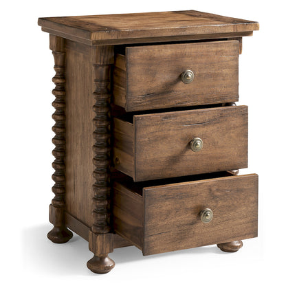 Jonathan Charles Fine Furniture - Tamarisk 3 Drawer Narrow Nightstand - 491322-MSW-24L view 5