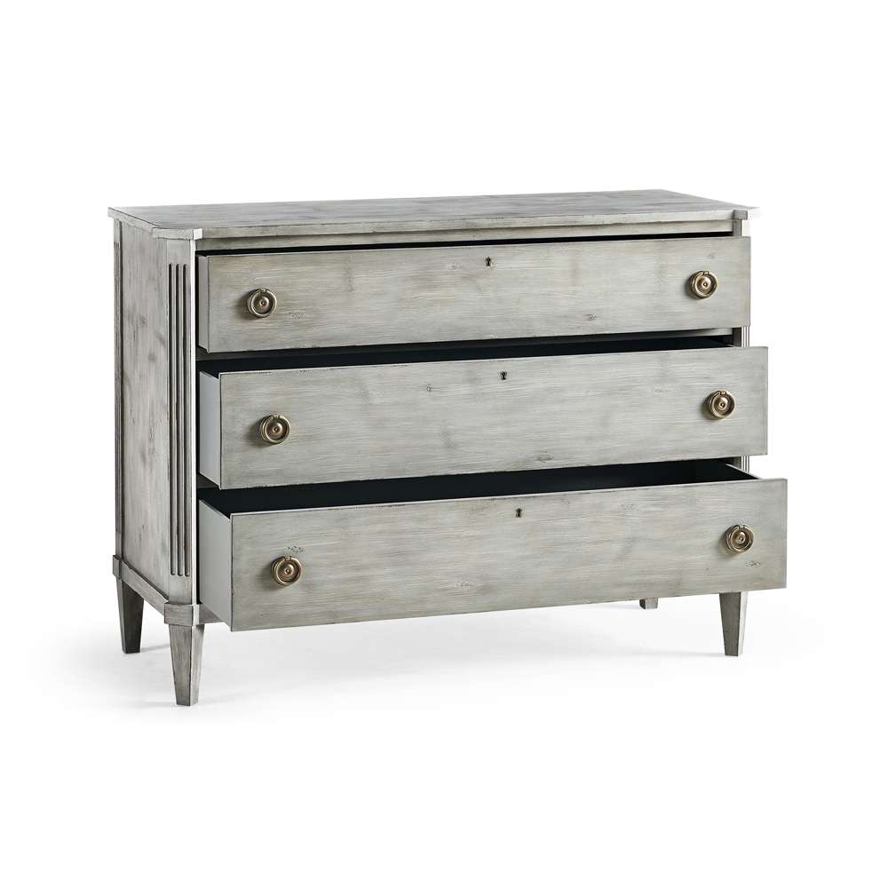 Jonathan Charles Fine Furniture - Timeless Aeon Swedish Drawer Chest in Antiqued Grey - 003-3-269-GAW veiw 2