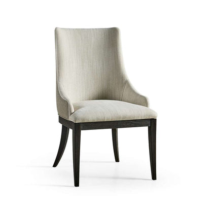 Jonathan Charles Fine Furniture - Timeless Aurora Upholstered Side Chair in Ebonized Black - 003-2-132-EBO veiw 1