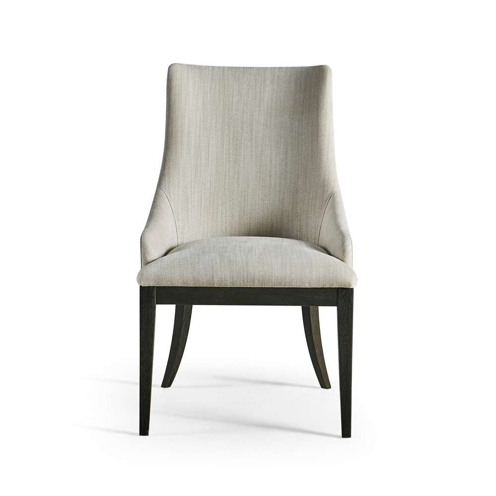 Jonathan Charles Fine Furniture - Timeless Aurora Upholstered Side Chair in Ebonized Black - 003-2-132-EBO veiw 2