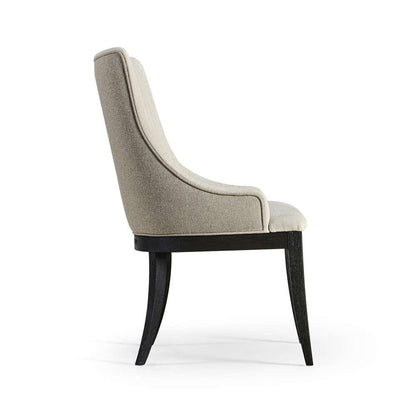 Jonathan Charles Fine Furniture - Timeless Aurora Upholstered Side Chair in Ebonized Black - 003-2-132-EBO veiw 3