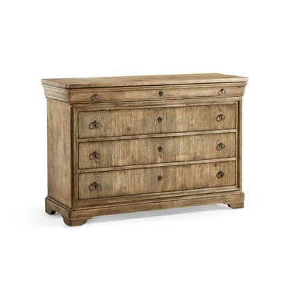 Jonathan Charles Fine Furniture - Timeless Entropy Louis Phillipe Drawer Chest in Stripped Brown Chestnut - 003-3-267-WNC veiw 1