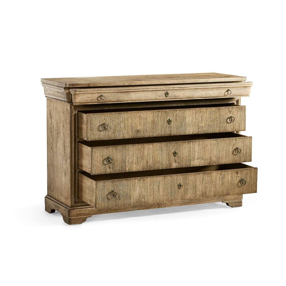 Jonathan Charles Fine Furniture - Timeless Entropy Louis Phillipe Drawer Chest in Stripped Brown Chestnut - 003-3-267-WNC veiw 2