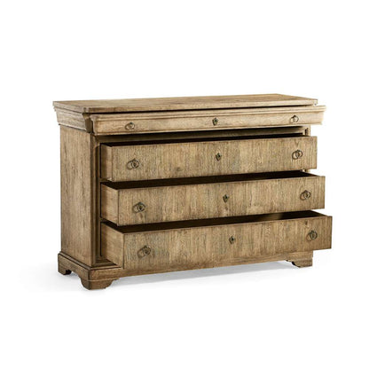 Jonathan Charles Fine Furniture - Timeless Entropy Louis Phillipe Drawer Chest in Stripped Brown Chestnut - 003-3-267-WNC veiw 2