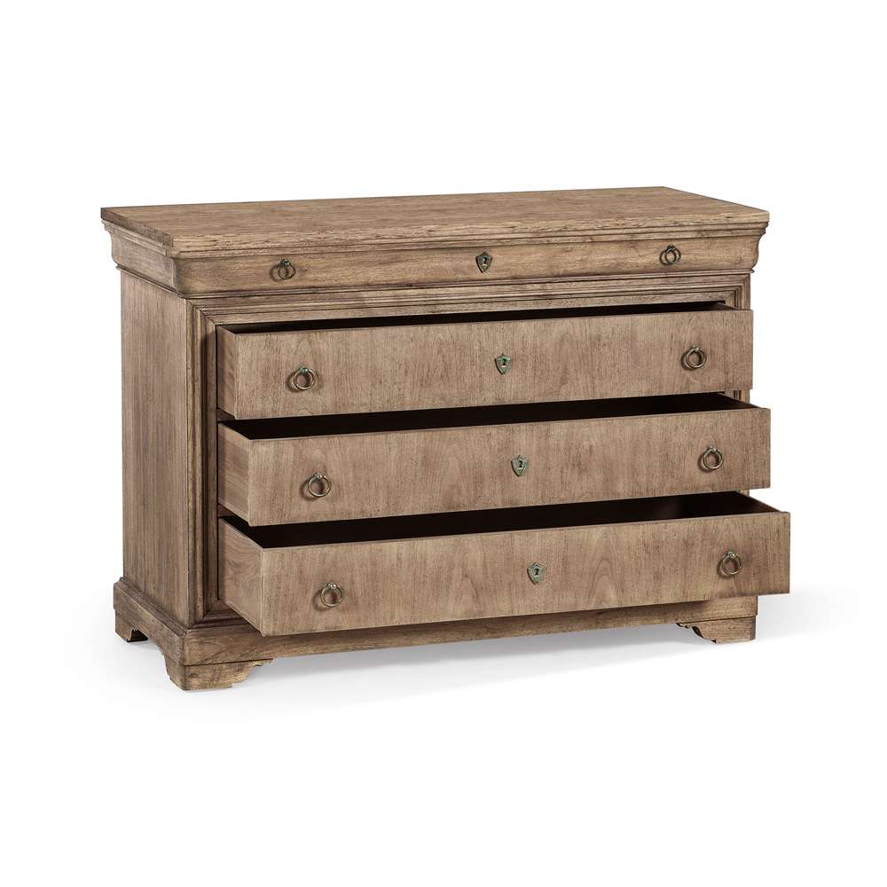 Jonathan Charles Fine Furniture - Timeless Entropy Louis Phillipe Drawer Chest in Stripped Brown Chestnut - 003-3-267-WNC veiw 3