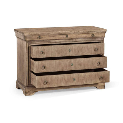 Jonathan Charles Fine Furniture - Timeless Entropy Louis Phillipe Drawer Chest in Stripped Brown Chestnut - 003-3-267-WNC veiw 3