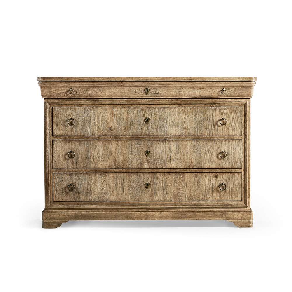 Jonathan Charles Fine Furniture - Timeless Entropy Louis Phillipe Drawer Chest in Stripped Brown Chestnut - 003-3-267-WNC veiw 4